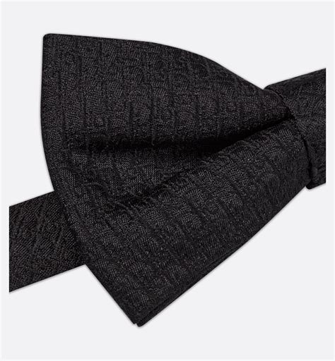 Dior Oblique Bow Tie Black Silk